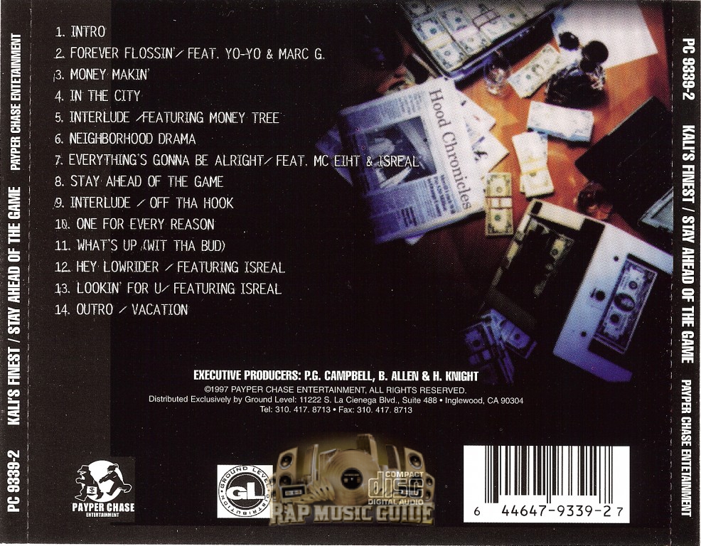 Kali's Finest - Stay Ahead Of The Game: 1st Press. CD | Rap